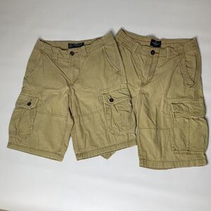 American Eagle AE Longboard Lot Of 2 Ripstop Cargo Shorts Size 28 X 12” Inseam